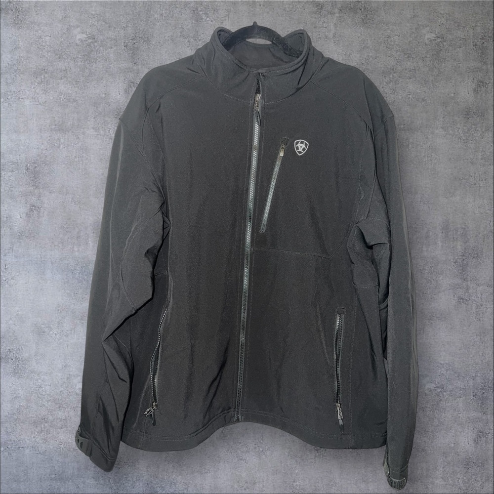 Ariat Black Performance Jacket with Stand-Up Collar and Slim Fit‎
